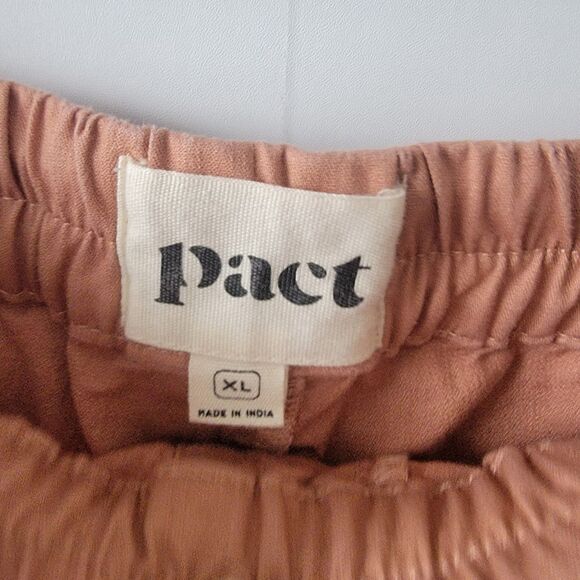 Pact Womens Shorts sz XL Casual Elastic Waist Drawstring Organic Cotton Pockets - Picture 7 of 8